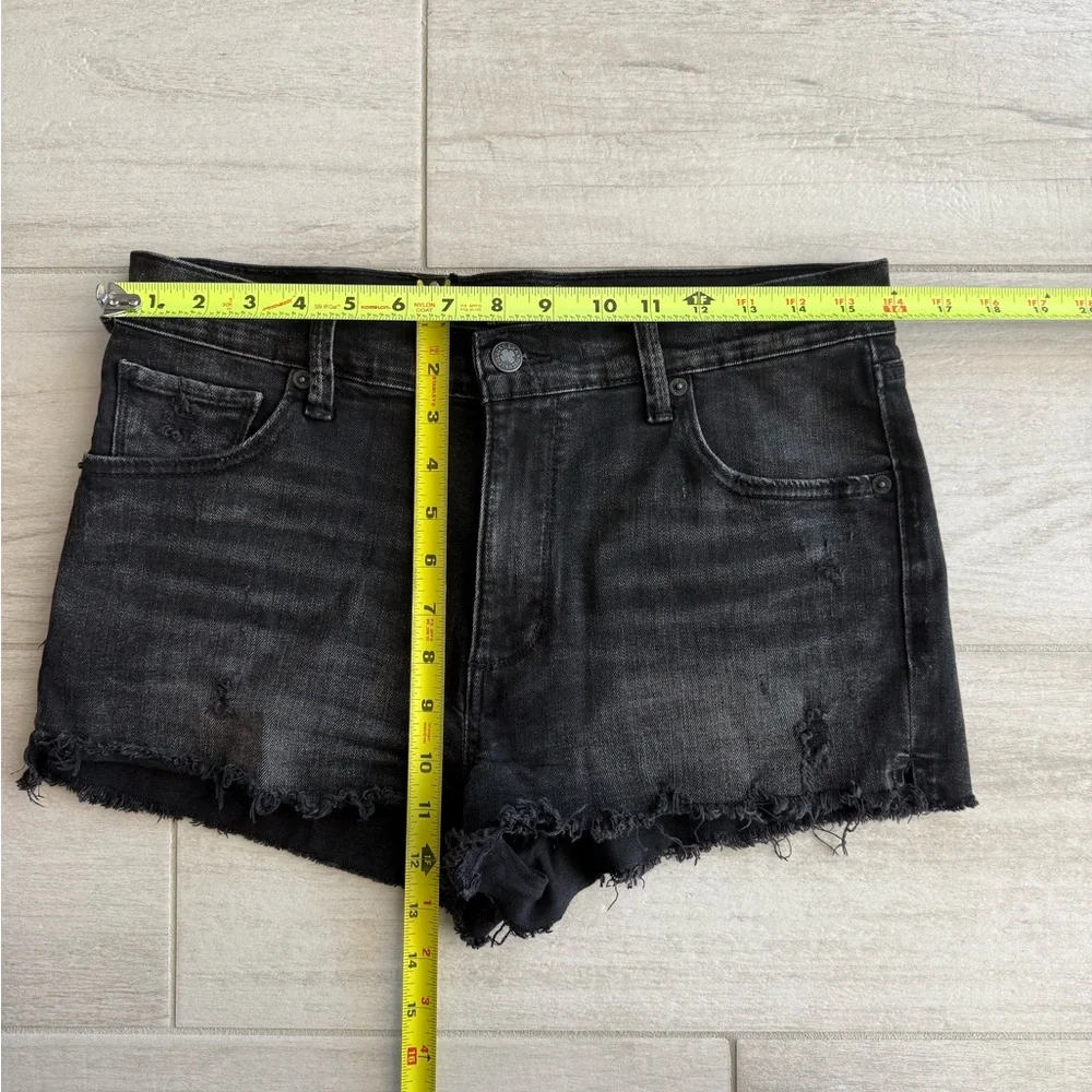 Lucky Brand Women's Distressed Black Jean Shorts - Picture 2 of 7
